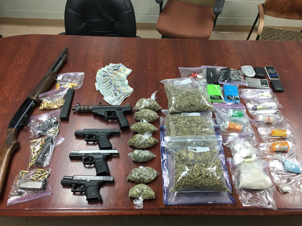 Polk County Drug Task Force nets firearms, marijuana and cocaine in Bust