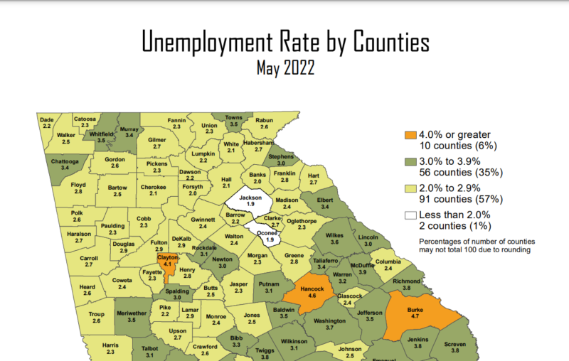 BARTOW COUNTY SEES RISE IN MAY UNEMPLOYMENT RATE