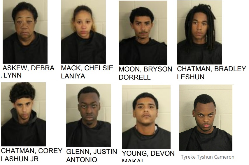Seven Young Adults and Elderly Woman Arrested After Drug Bust