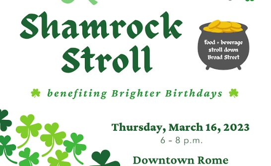 Shamrock Stroll Fundraiser for Brighter Birthdays to Open St. Patrick’s Day Weekend Festivities