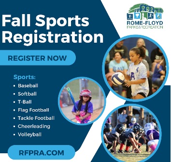 Rome Floyd Parks and Rec Releases Fall Sports Registration