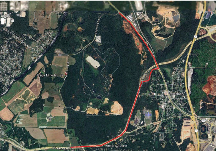 Paga Mine Road to Close at Old Alabama Road for Construction