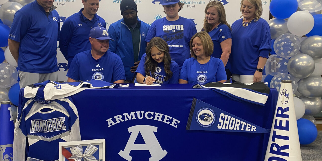 Armuchee Cheerleader Signs with Shorter