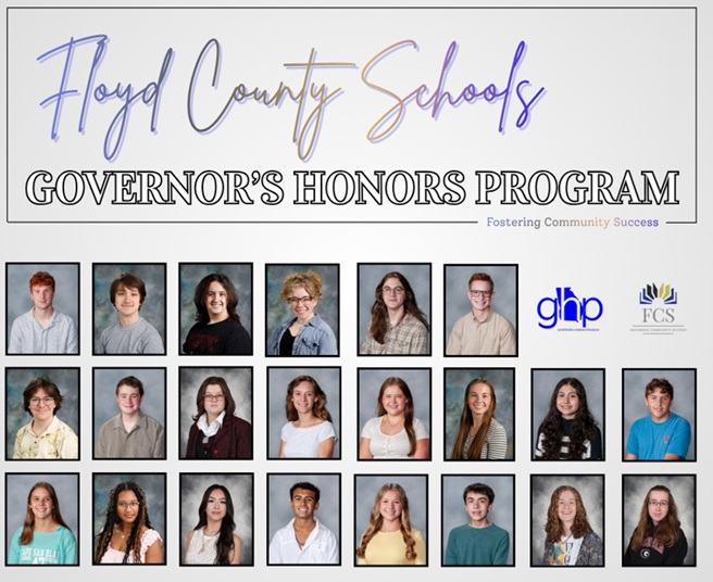 22 Floyd County Sophomores and Juniors Named Governor’s Honors District Finalists; Finalists to Move Forward in Selection Process