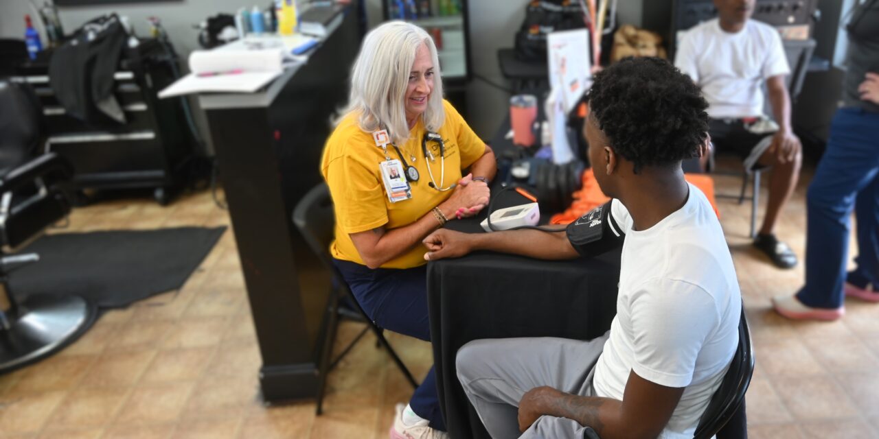 Piedmont Cartersville takes blood pressure awareness into the community with barbershop event