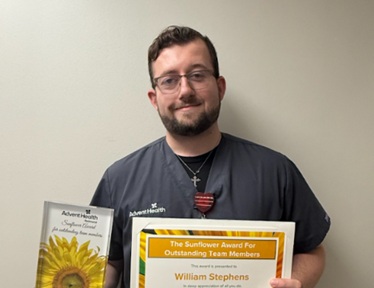 AdventHealth Redmond recognizes William Stephens as Sunflower Award recipient