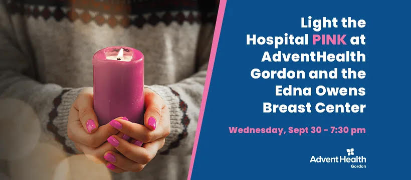  Light the Hospital Pink in honor of breast cancer awareness