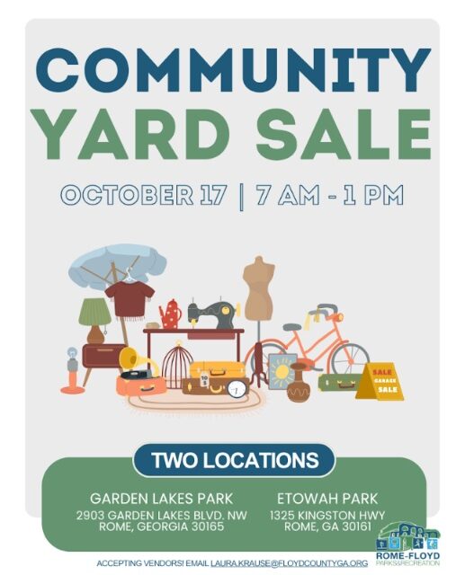 Community Yard Sales Coming to Garden Lakes and Etowah Parks