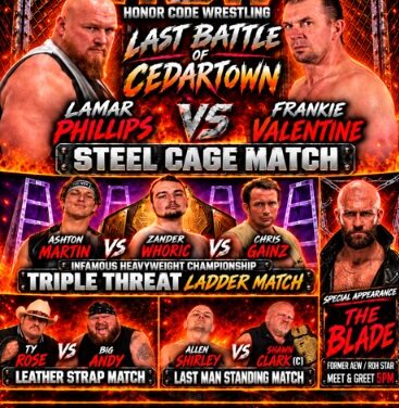 Honor Code Wrestling Brings “Last Battle of Cedartown” to Cedartown on Sunday, October 25